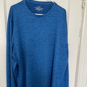 Vineyard Vines Heathered Blue Performance Tee
